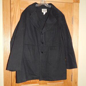 Frontier Classics Jacket Mens 46 Black Rancher Coat Canvas Western Cowboy Work